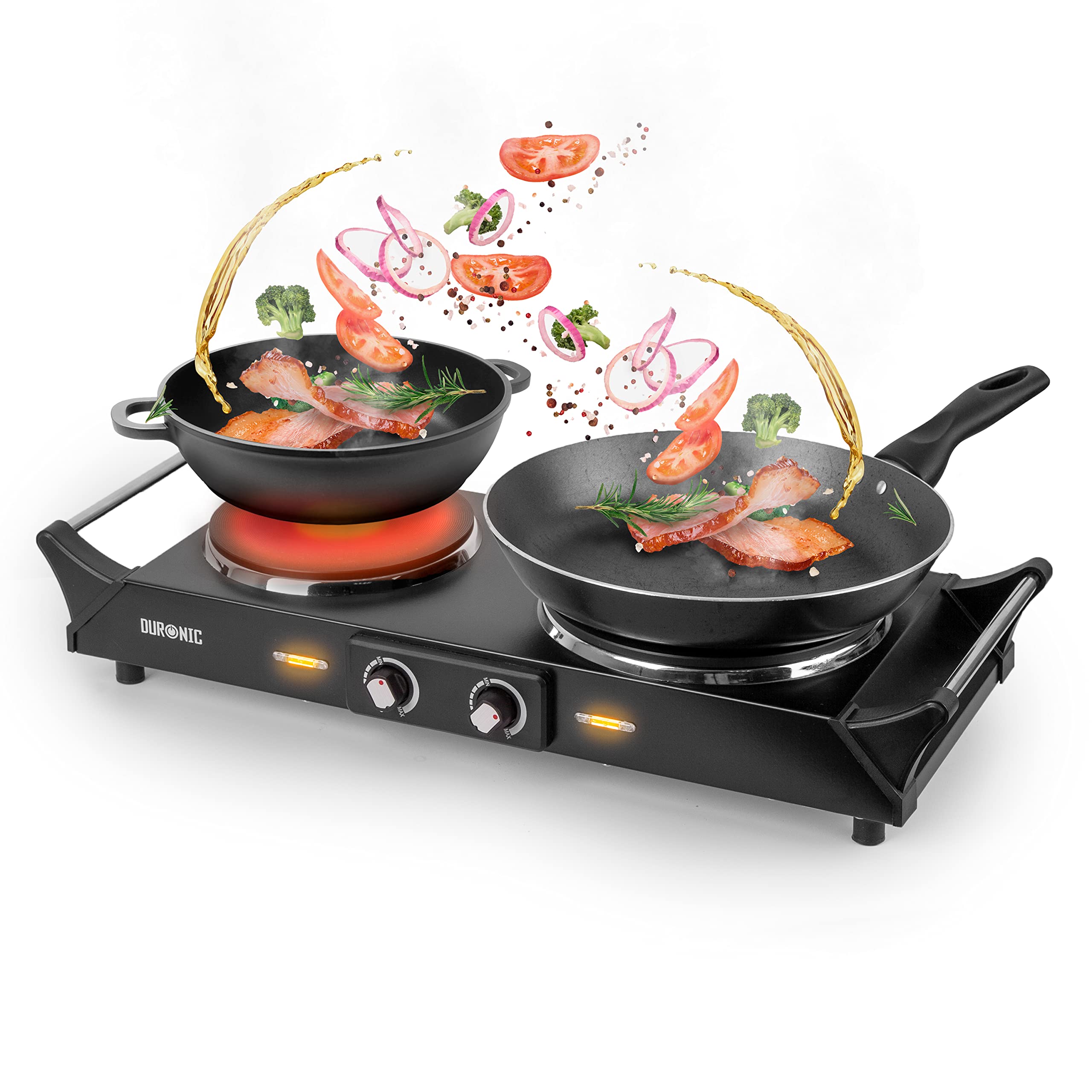 Zoomgoods HP2 BK double hot plate cooking meat vegetables spices