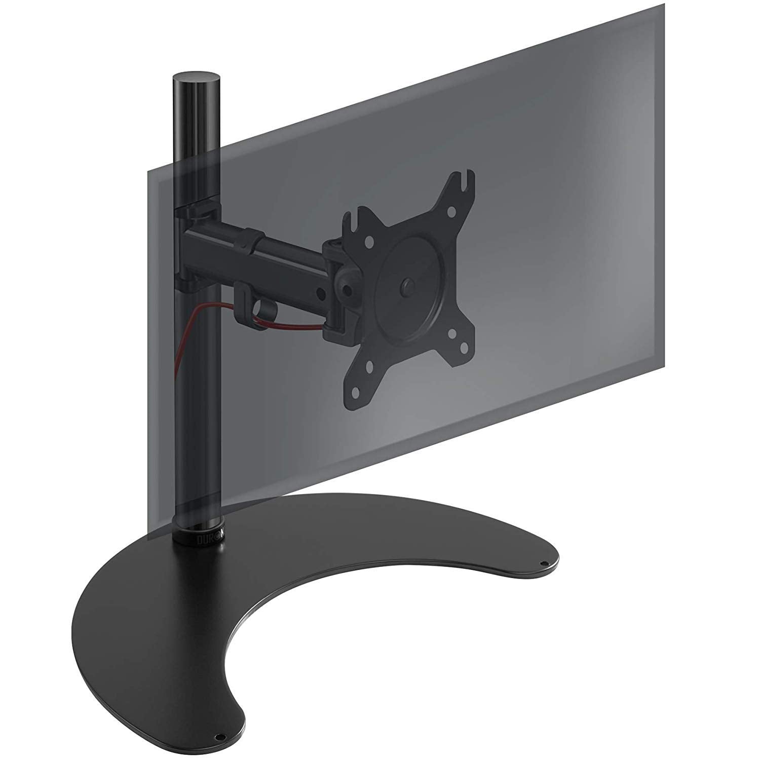 Zoomgoods Single Monitor Stand DM25D1 Monitor Arm Desk Mount for 13-27” Screens Adjustable Desk Riser with VESA 75/100 Freestanding Monitor Mount for Home Office Work