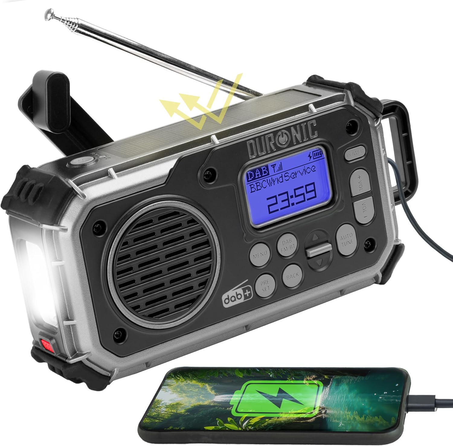 Zoomgoods SDAB1 DAB+ portable radio for camping, hiking, outdoors, job sites, home