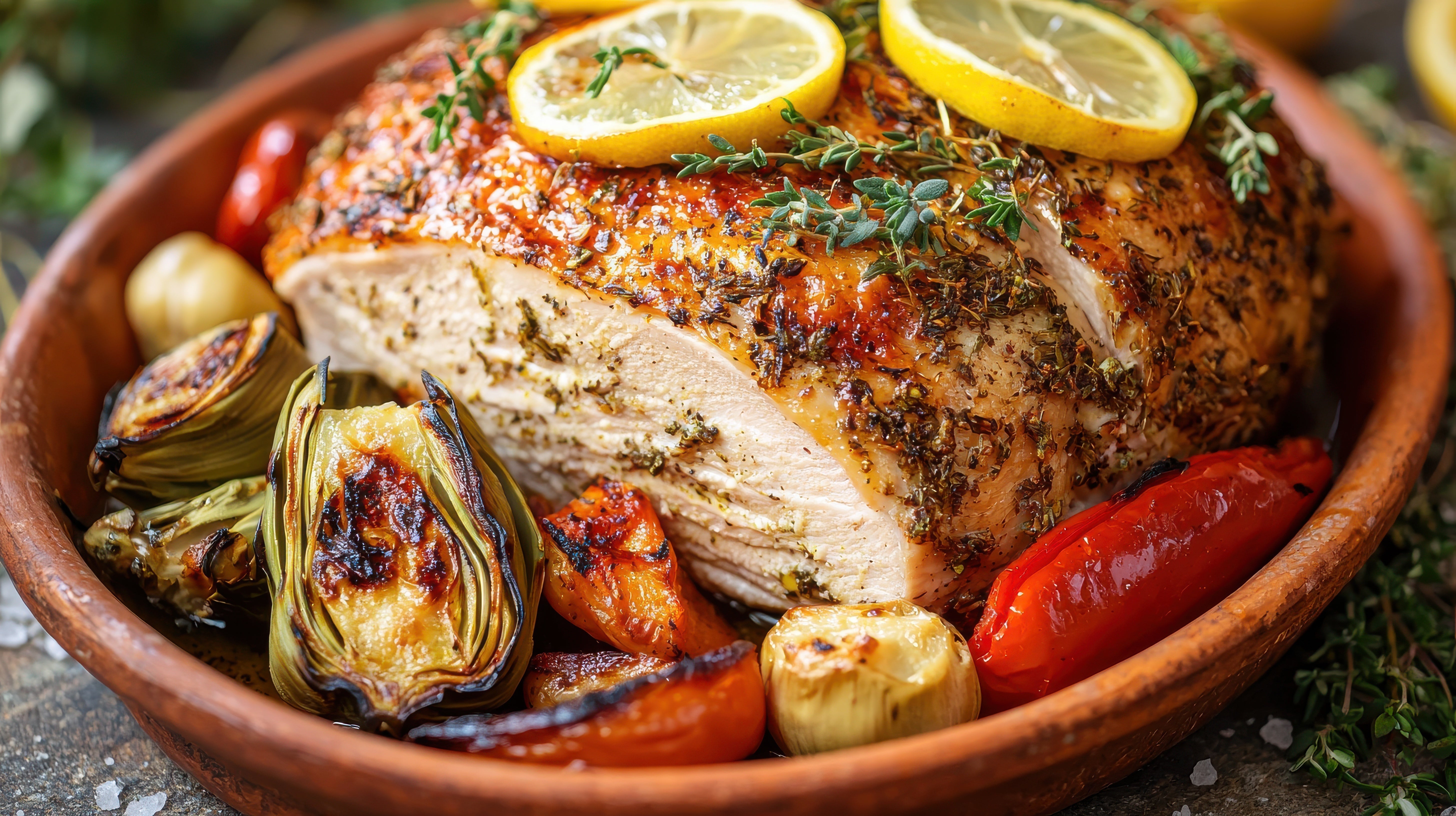 Delicious moist succulent juicy turkey crown cooked using the Zoomgoods AF34 large air fryer