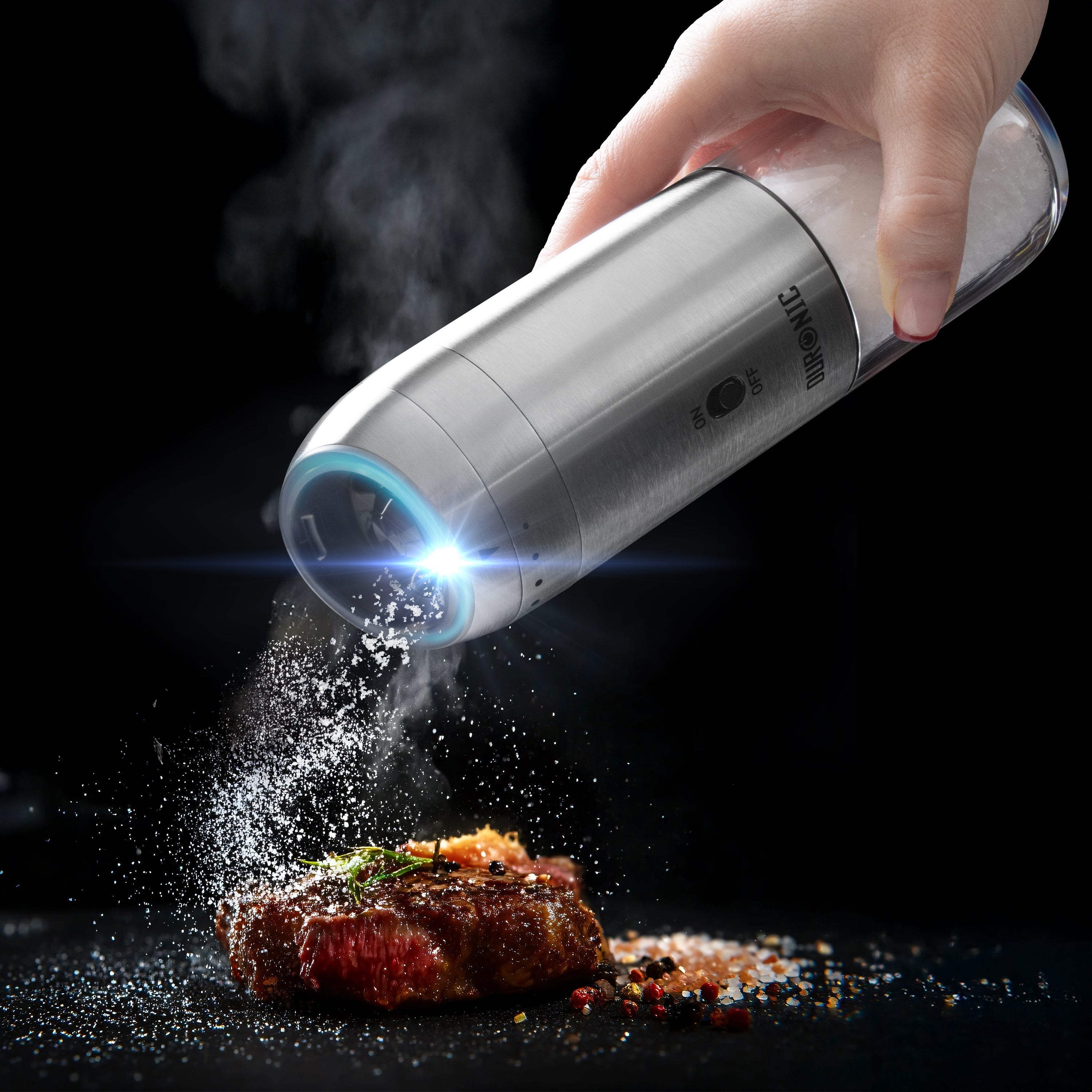 Zoomgoods salt and pepper grinder seasoning food to perfection