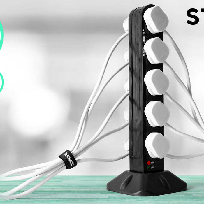 Zoomgoods 10 multi gang way plug socket outlet extension power cable lead cord wire tower