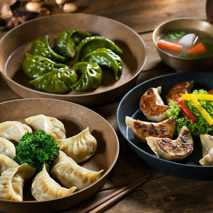 Various dumplings made using the Zoomgoods FS95 electric food steamer