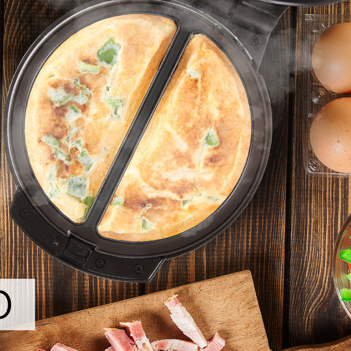 Zoomgoods OM60 electric omelette maker cooking delicious omelette with ingredients
