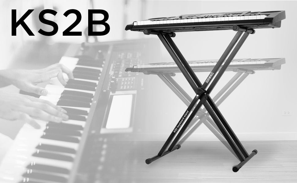 Zoomgoods KS2B adjustable keyboard stand for digital piano and electric keyboards