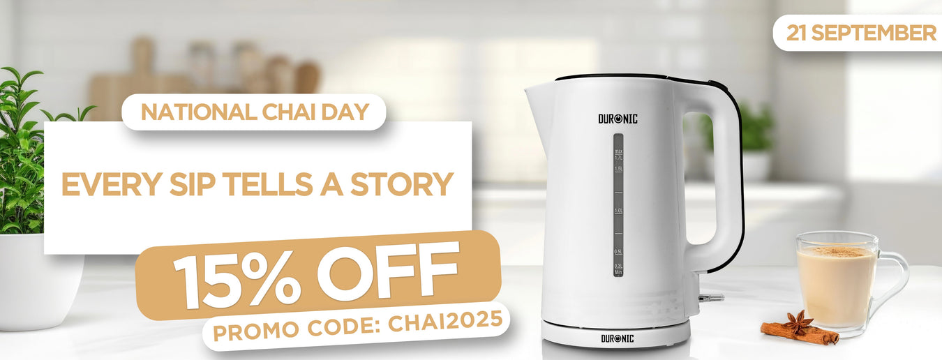 National Chai Day 2025 with Zoomgoods EK17 WE electric kettle