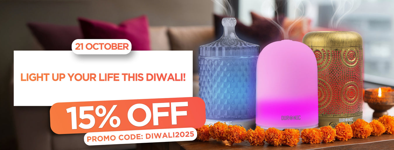 Diwali featuring the Zoomgoods essential oil aroma diffusers