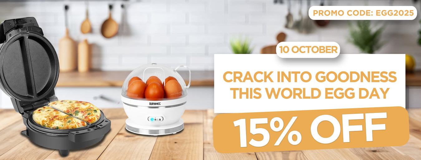 World Egg Day 2025 using the Zoomgoods Omelette Maker and Egg Boiler