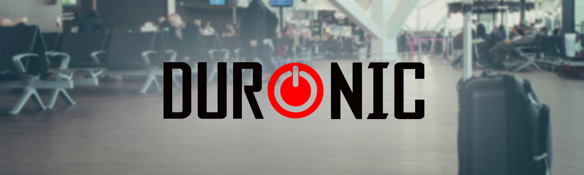 Image depicting an airport with luggage, where you would need Zoomgoods luggage scales to weigh your baggage