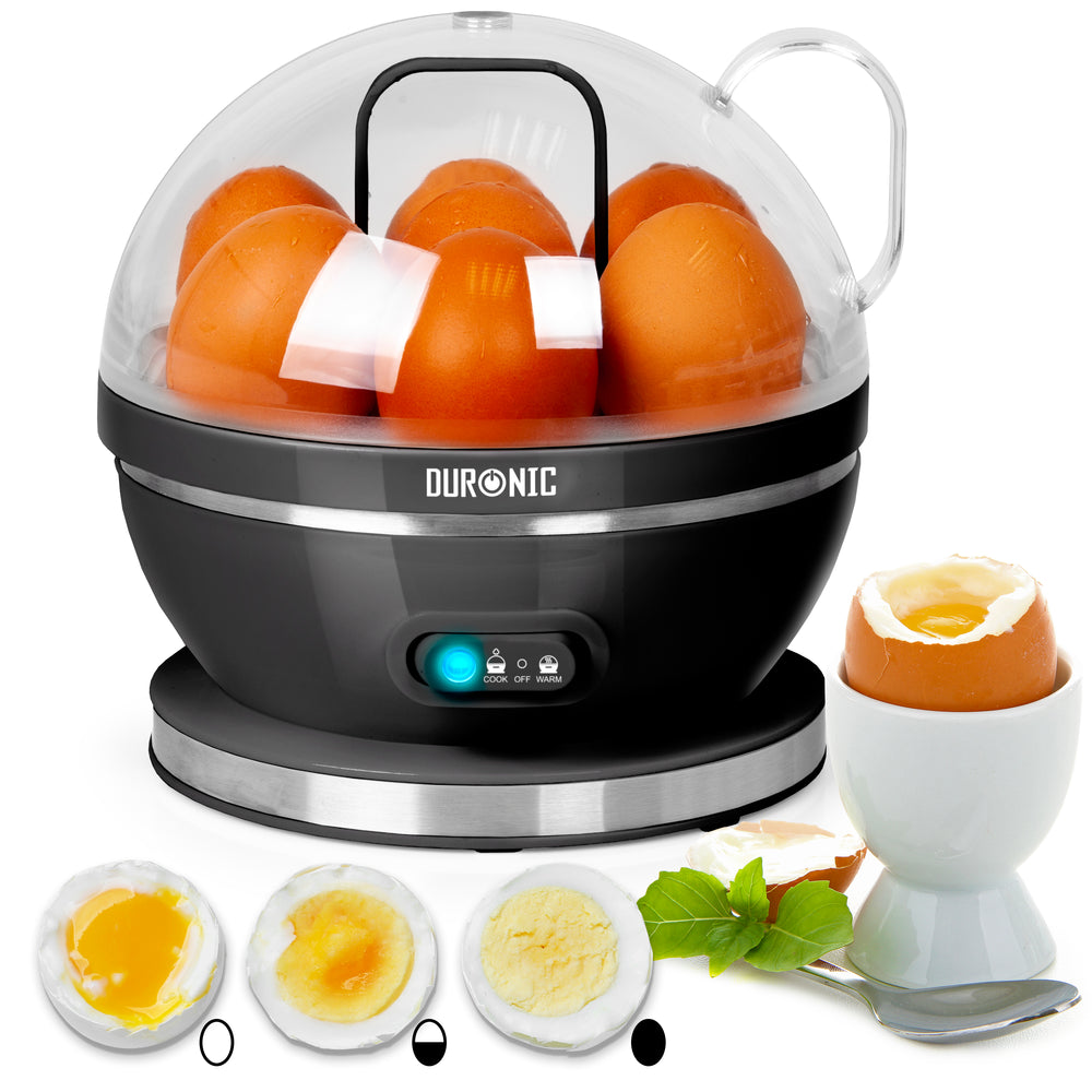 Zoomgoods Electric Egg Boiler EB27 BK Steamer for Eggs 400W Automatic Egg Boiler Electronic Omelette Maker Poacher for 7 Soft, Medium & Hard Boiled Eggs
