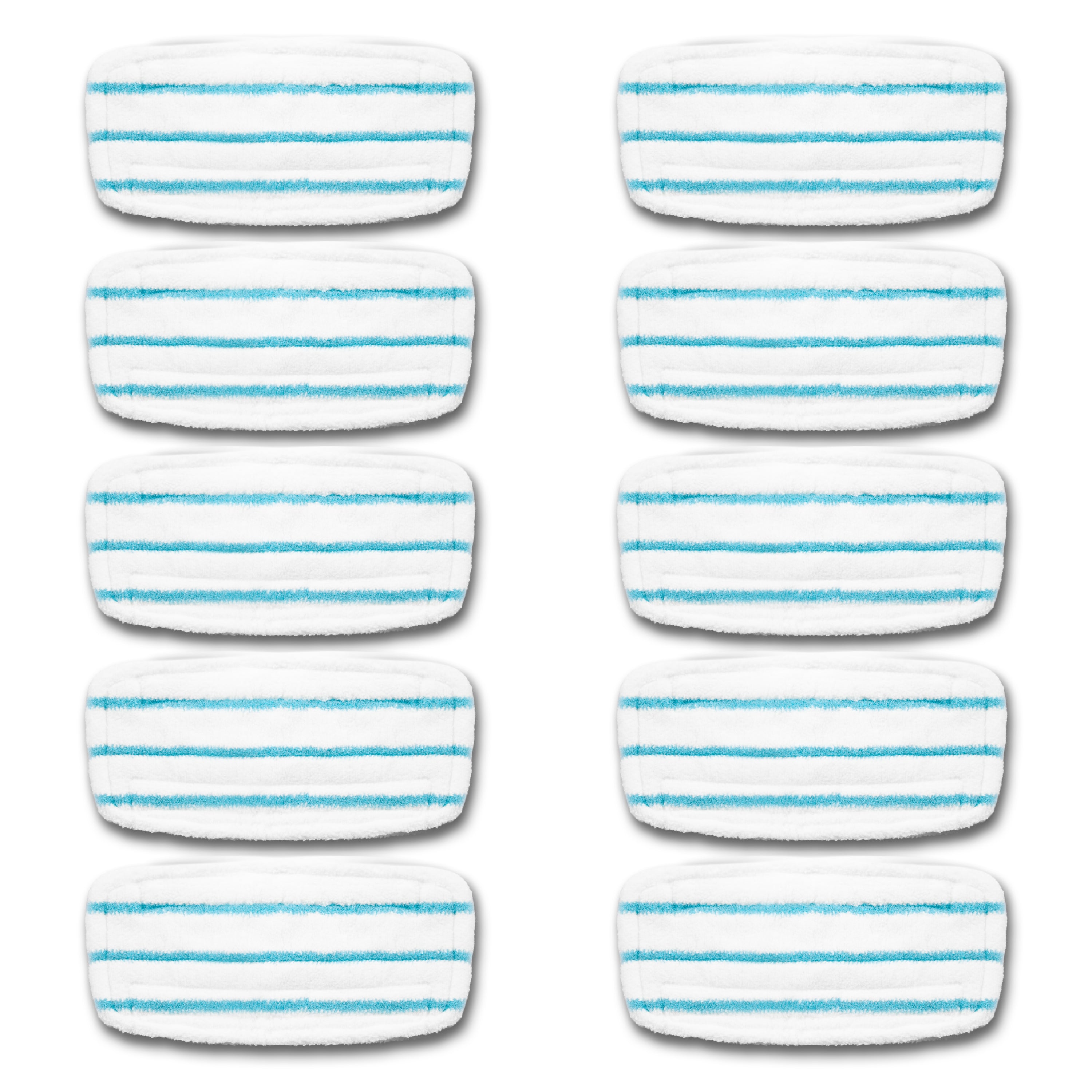 Zoomgoods Steam Mop Pad Refills STM15X10 Replacement Cleaning Pads for the Zoomgoods STM15 Steam Mop Spare Pack of 10 Reusable Microfibre Floor Cloths Only