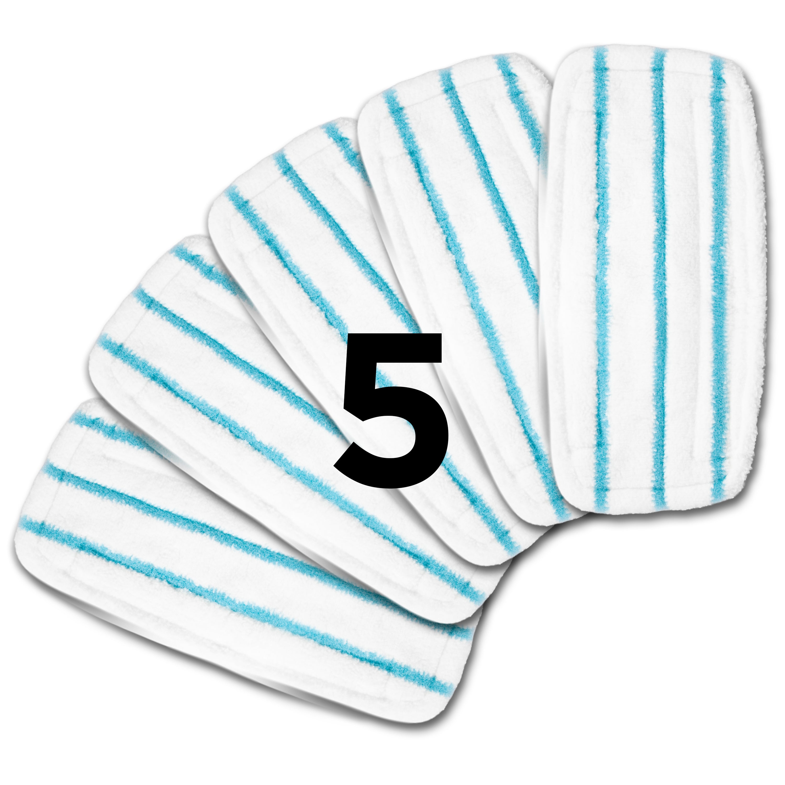 Zoomgoods Steam Mop Pad Refills STM15X5 Replacement Cleaning Pads for the Zoomgoods STM15 Steam Mop Spare Pack of 5 Reusable Microfibre Floor Cloths Only