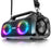 Zoomgoods Portable Boombox BX48, Wireless Bluetooth Speaker with RGB, IPX Waterproof Loudspeaker for Party, Outdoor, Travel, Home Subwoofer with USB Plug in AUX Loud Speakers