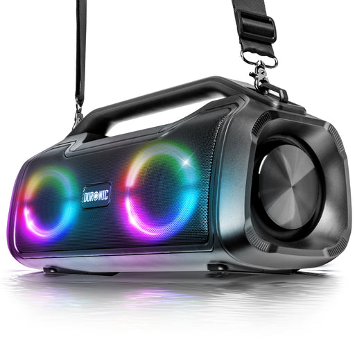 Zoomgoods Portable Boombox BX48, Wireless Bluetooth Speaker with RGB, IPX Waterproof Loudspeaker for Party, Outdoor, Travel, Home Subwoofer with USB Plug in AUX Loud Speakers