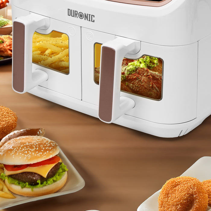 Zoomgoods Twin Drawers AFD2 WE, TWIN DRAWERS ONLY 2024 VERSION ONWARDS, 2 x 5L Drawers Specifically for the AF24 Air Fryer, Two Cooking Trays with Sync Cook and Finish for Dual Zone Air Fryer White