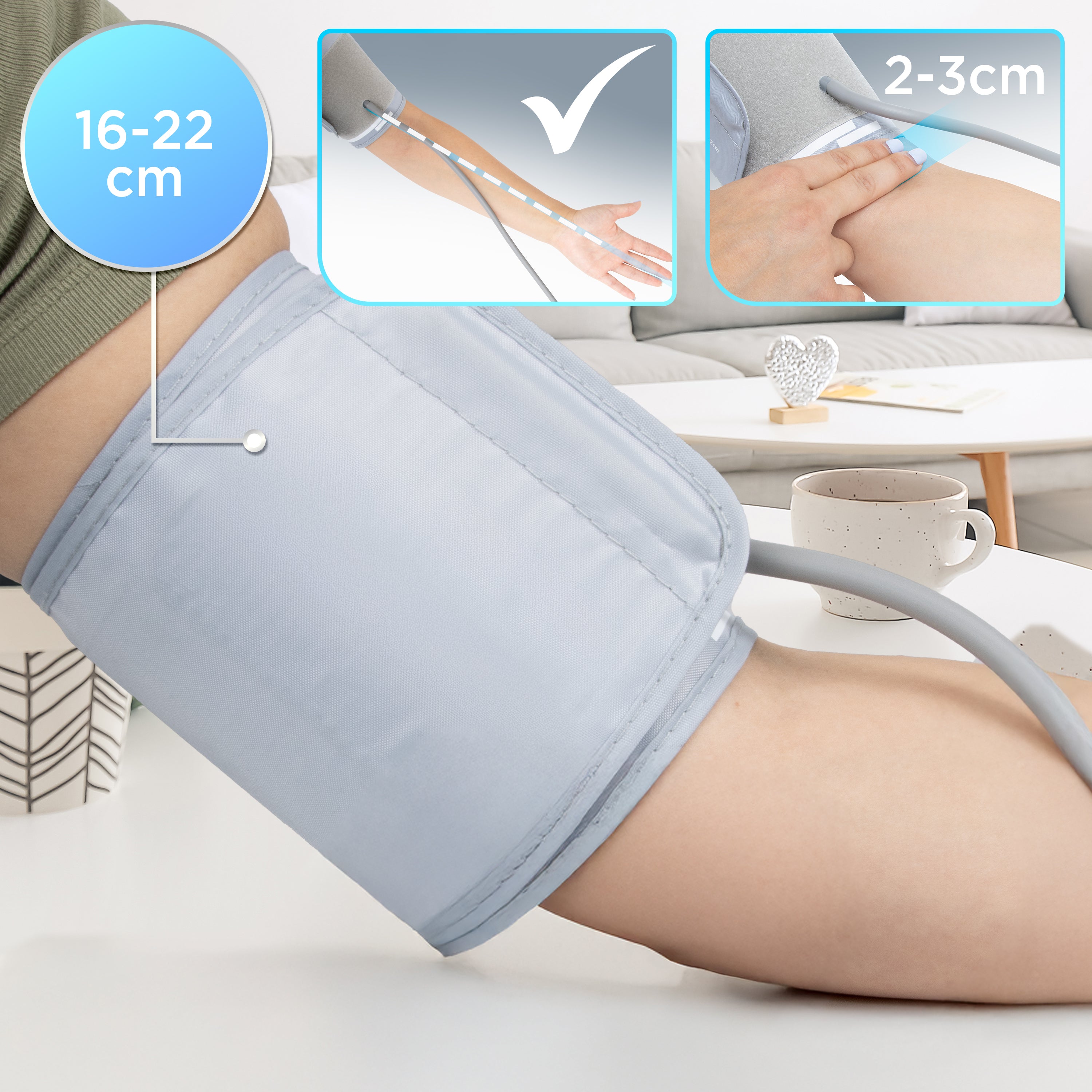 Zoomgoods Replacement Blood Pressure Monitor KIDS CUFF Paediatric Blood Pressure Cuff 16-22cm Spare Kids BP Monitor Cuffs for Children Small Arms Health Monitoring