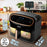 Zoomgoods XXL Digital Air Fryer AF14 BG 10L Family Size Air Fryers Double Drawer 10in1 Dual Zone Extra Large AirFryer with window for Family Cooking with Dishwasher Safe Non-Stick Basket Black & Gold