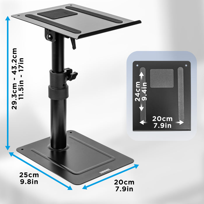 Zoomgoods Speaker Stands SPS20 Height/Tilt Adjustable Desk Mount Speaker Risers, Monitor Speaker Mounts for Bookshelf Speakers, Home Entertainment, Music Presentations, Gaming