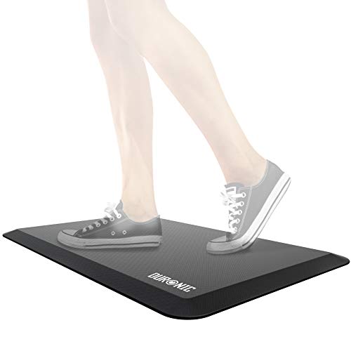 Zoomgoods Anti-Fatigue Mat DM-MAT1 Ergonomic Design for Home, Office Sit Stand Desk Floor Mat, Waterproof Standing With Memory Foam, Foot And Back Relief, 81cm x 51cm Black