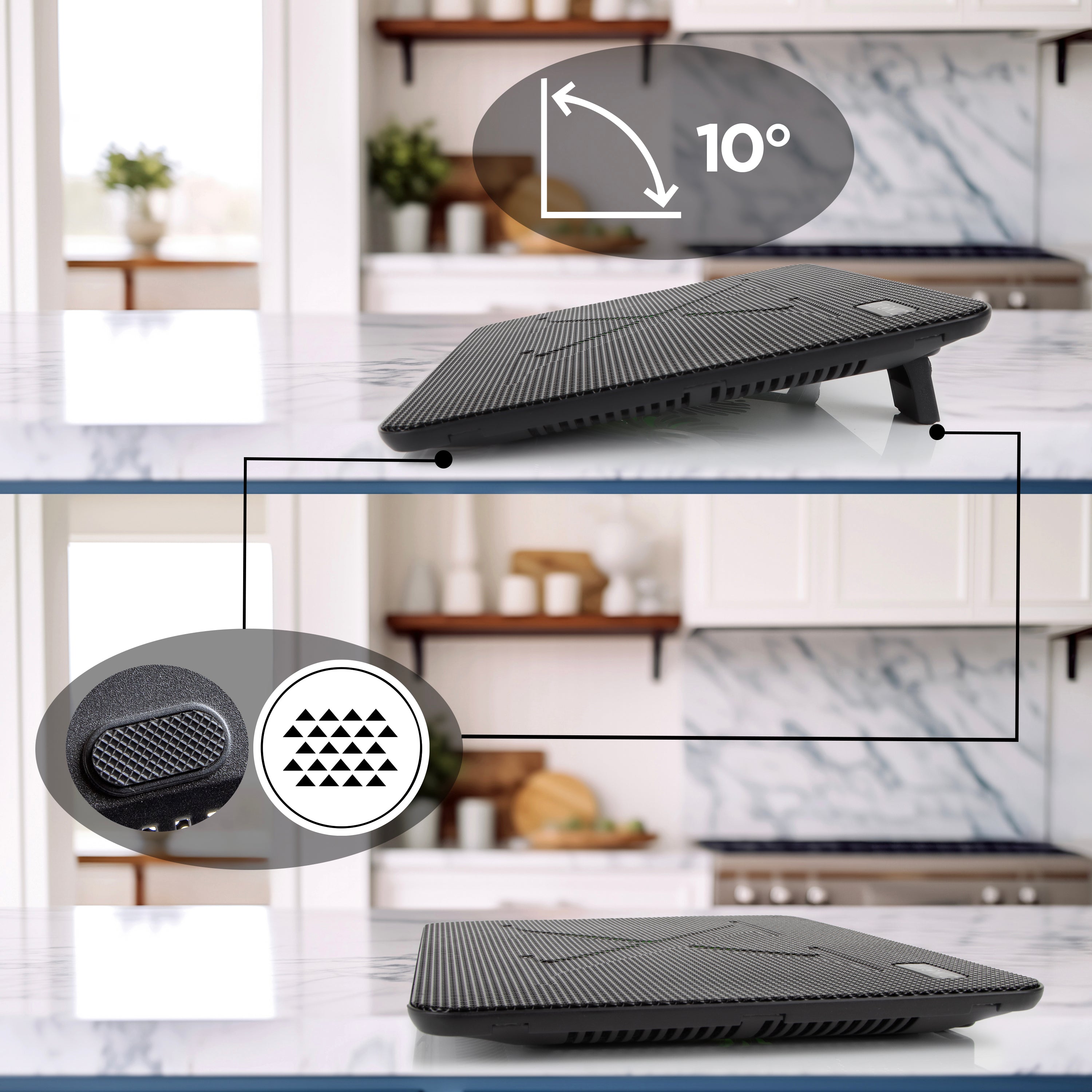 Zoomgoods Laptop Cooling Pad LC2, Ergonomic Cooler Stand for 11