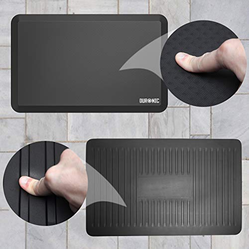 Zoomgoods Anti-Fatigue Mat DM-MAT1 Ergonomic Design for Home, Office Sit Stand Desk Floor Mat, Waterproof Standing With Memory Foam, Foot And Back Relief, 81cm x 51cm Black