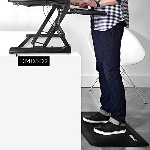 Zoomgoods Anti-Fatigue Mat DM-MAT1 Ergonomic Design for Home, Office Sit Stand Desk Floor Mat, Waterproof Standing With Memory Foam, Foot And Back Relief, 81cm x 51cm Black