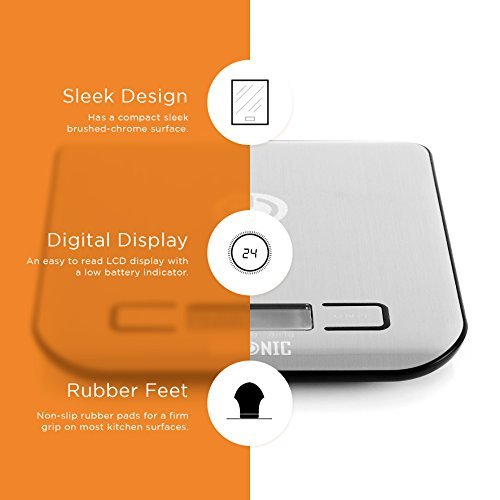 Zoomgoods Digital Kitchen Scales KS1007, Kitchen Weighing Scale for Cooking, Baking, Pet Food, Post, Food, Weight & Electronic Scale with Tare Function