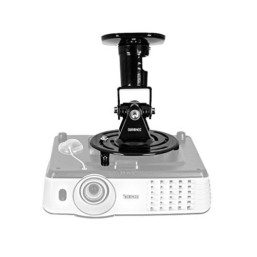 Zoomgoods Projector Mount Stand for Ceiling or Wall Bracket PB02XL | 10kg Capacity | Extendable Universal Adjustable Clamp | Tile Swivel Rotate | Black