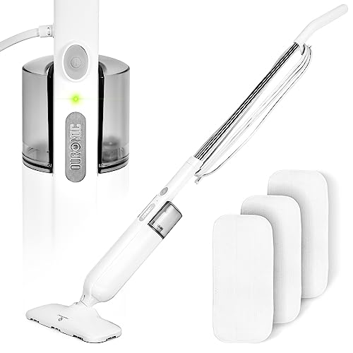 Zoomgoods Steam Mop STM11 Upright High Pressure Steamer Cleaner, Electric Steaming Cleaners Mops, for Cleaning Hard Floors Tiles Vinyl Flooring - White