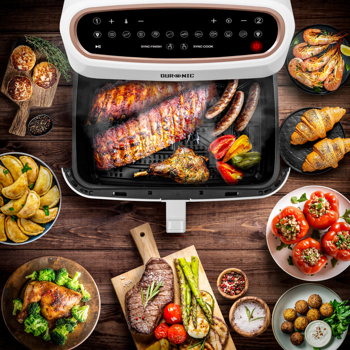 Zoomgoods Large Drawer AFD1 WE LARGE DRAWER ONLY 2024 VERSION ONWARDS, 10L Drawer Specifically for the Zoomgoods AF24 Air Fryer, One Big Sync Cook Cooking Tray for Dual Zone Air Fryer White