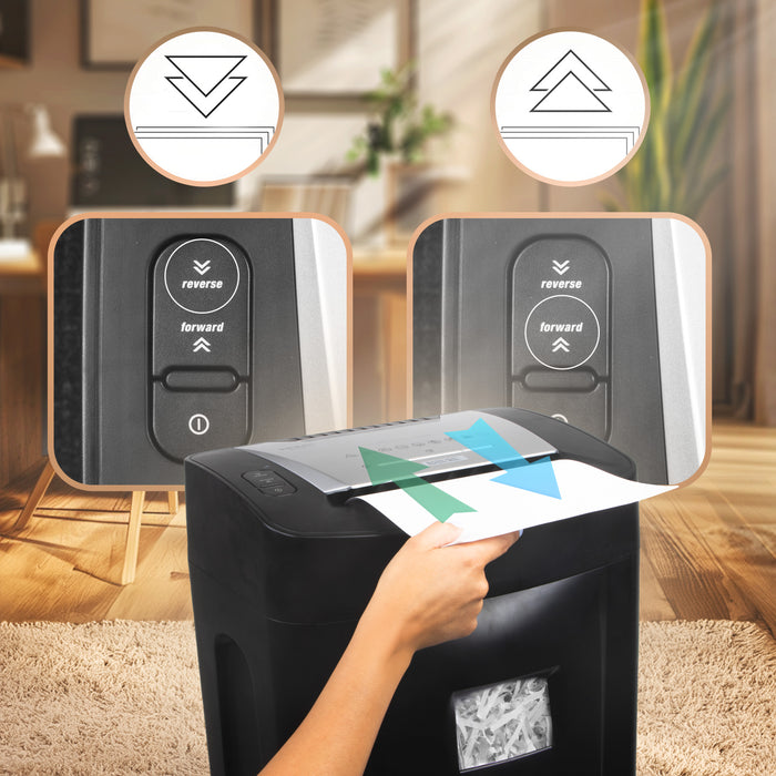 Zoomgoods 18 Sheet XXL Cross Cut Paper Shredder PS991 Extra Large Electric Paper Shredders for Home Office Heavy Duty Shredder with 31L Pull Out Bin Shred CD Card Mail Staple & Clips