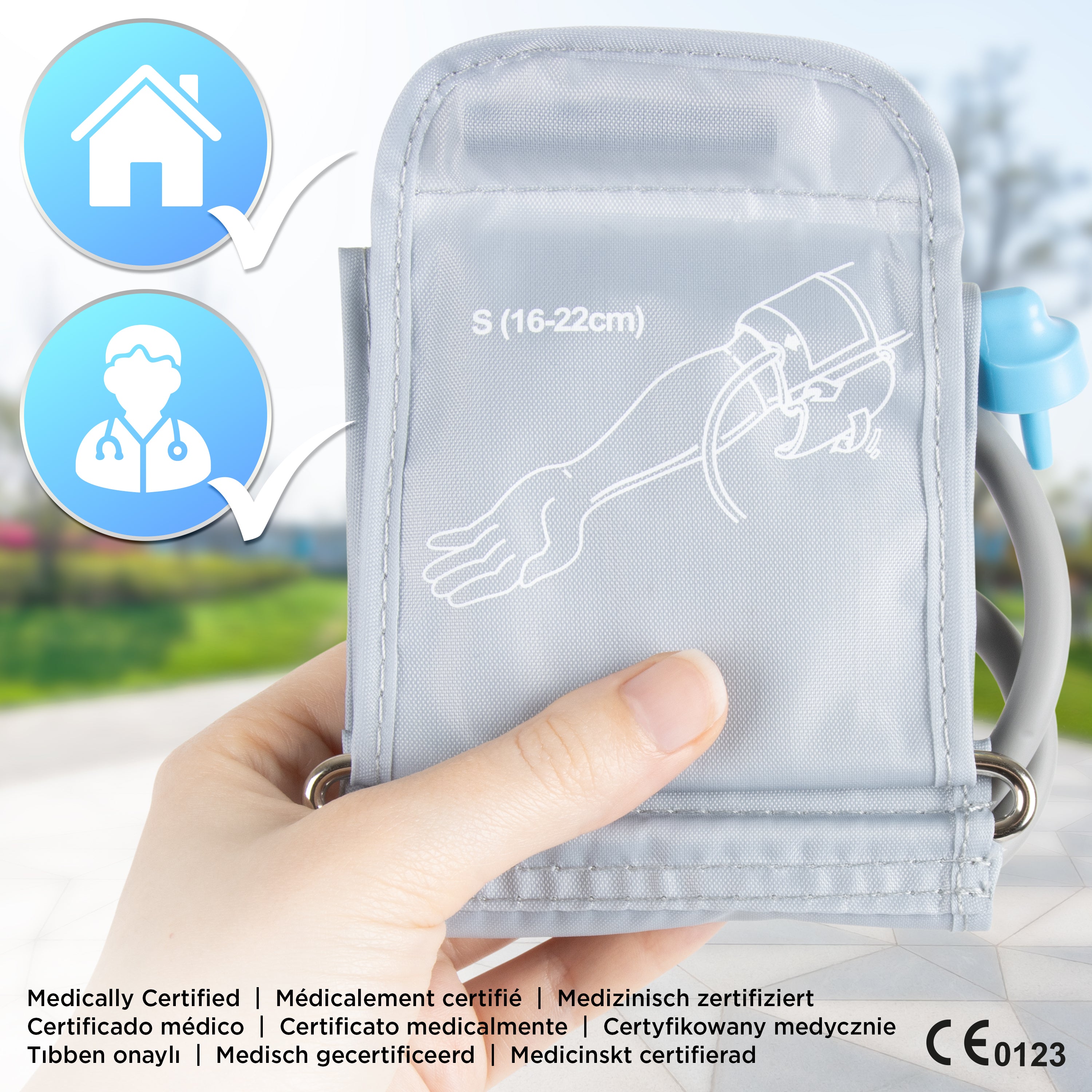 Zoomgoods Replacement Blood Pressure Monitor KIDS CUFF Paediatric Blood Pressure Cuff 16-22cm Spare Kids BP Monitor Cuffs for Children Small Arms Health Monitoring