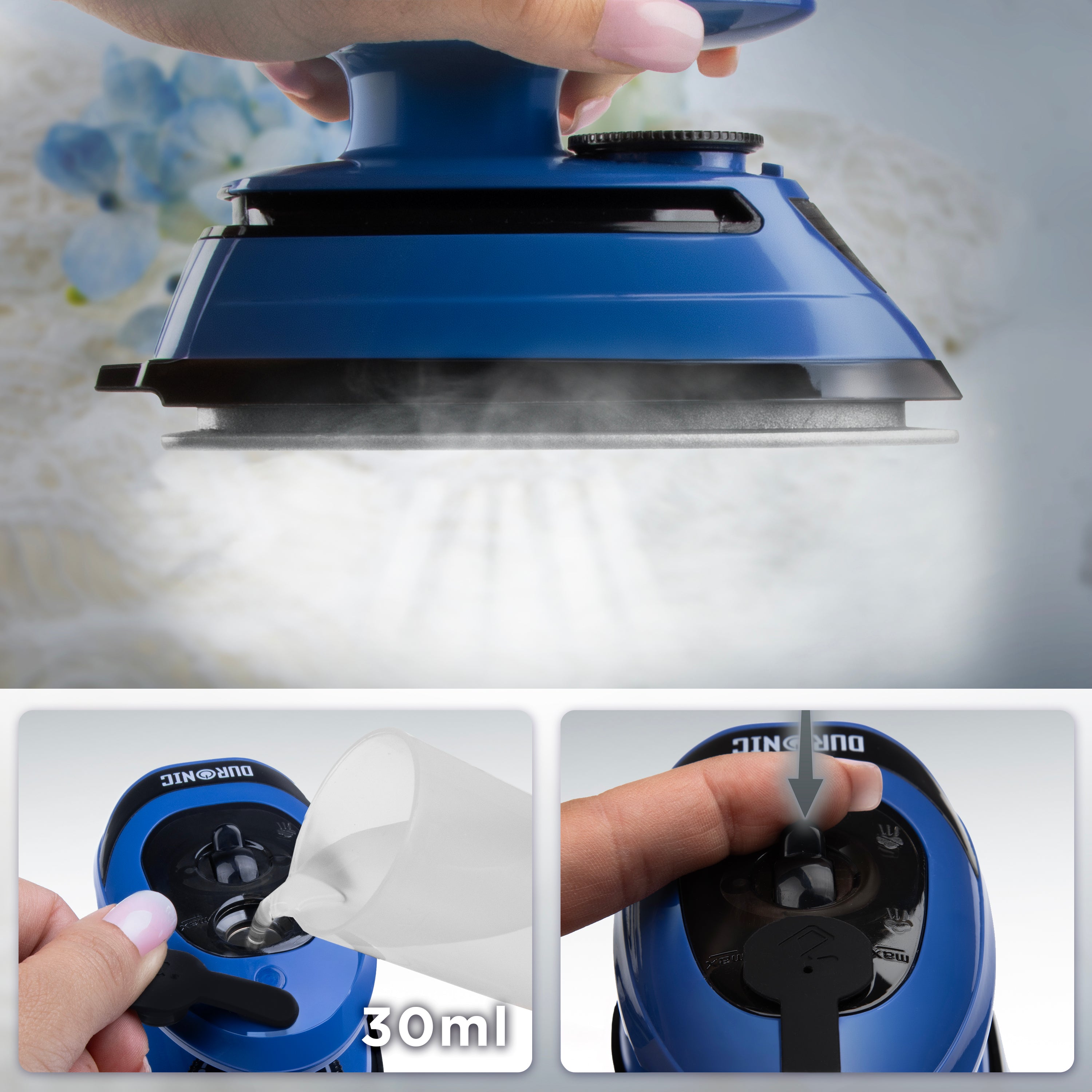 Zoomgoods Travel Iron SI4 BB Portable Steam Irons with Dual Voltage Lightweight Electric Mini Iron with Ceramic Plate 420W Compact Iron for Travelling Sewing & Holidays