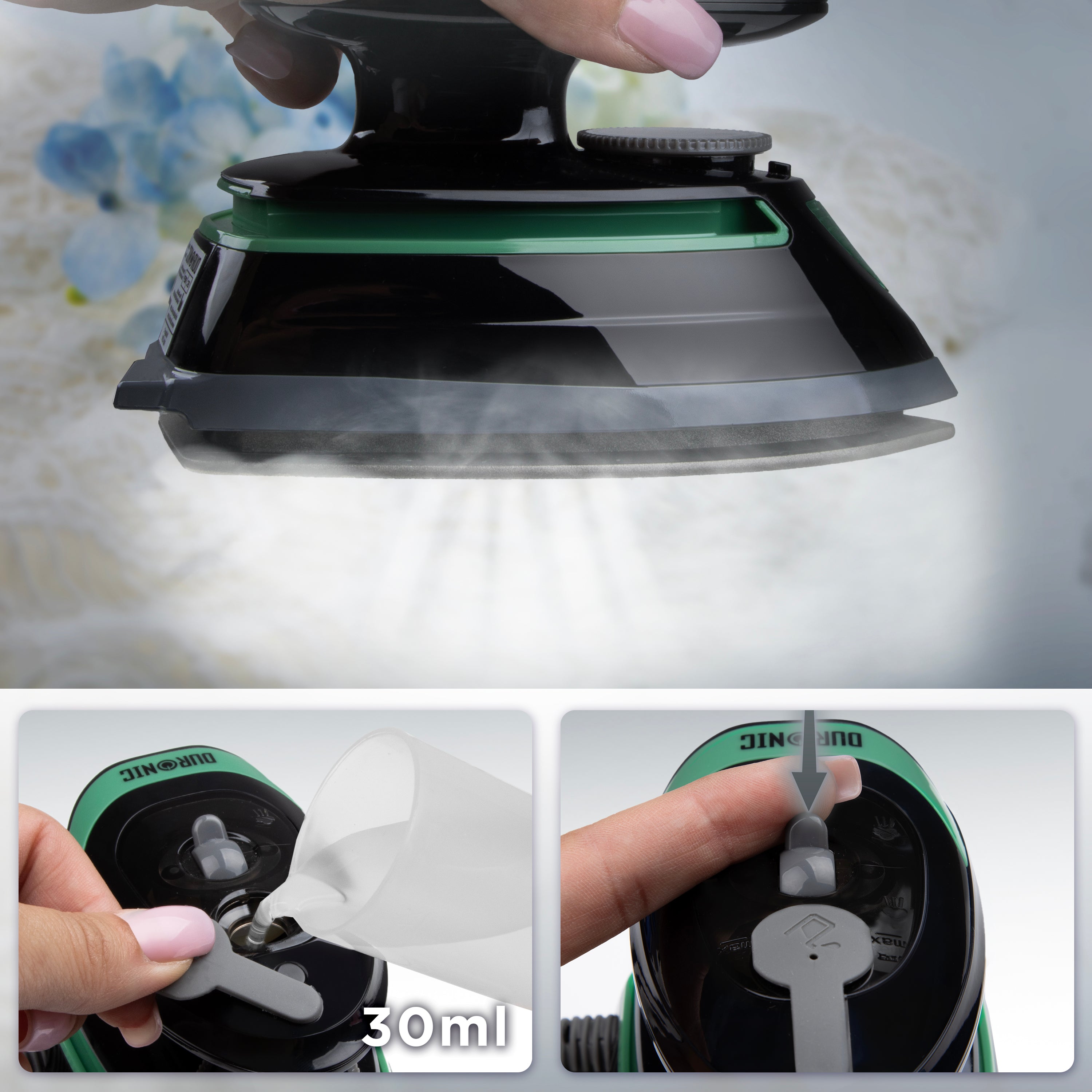 Zoomgoods Travel Iron SI4 BG Portable Steam Irons with Dual Voltage Lightweight Electric Mini Iron with Ceramic Plate 420W Compact Iron for Travelling Sewing & Holidays