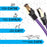 Zoomgoods Ethernet Cable 1M High Speed CAT 8 Patch Network Shielded Lead 2GHz / 2000MHz / 40 Gigabit, CAT8 SFTP Wire, Snagless RJ45 Super-Fast Data - Purple