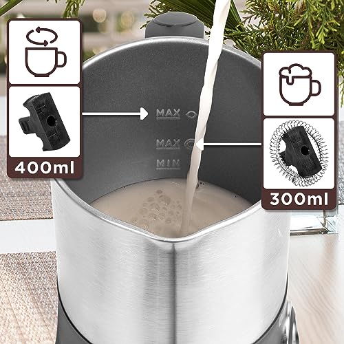Zoomgoods Milk Frother Electric MF300, Coffee Milk Frothers Steamer, Automatic Hot and Cold Foam Maker Hot Chocolate Machine with Milk Heater and Warmer for Cappuccino, Lattes, Coffees and Matcha