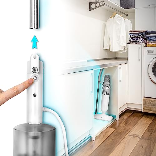 Zoomgoods Steam Mop STM11 Upright High Pressure Steamer Cleaner, Electric Steaming Cleaners Mops, for Cleaning Hard Floors Tiles Vinyl Flooring - White