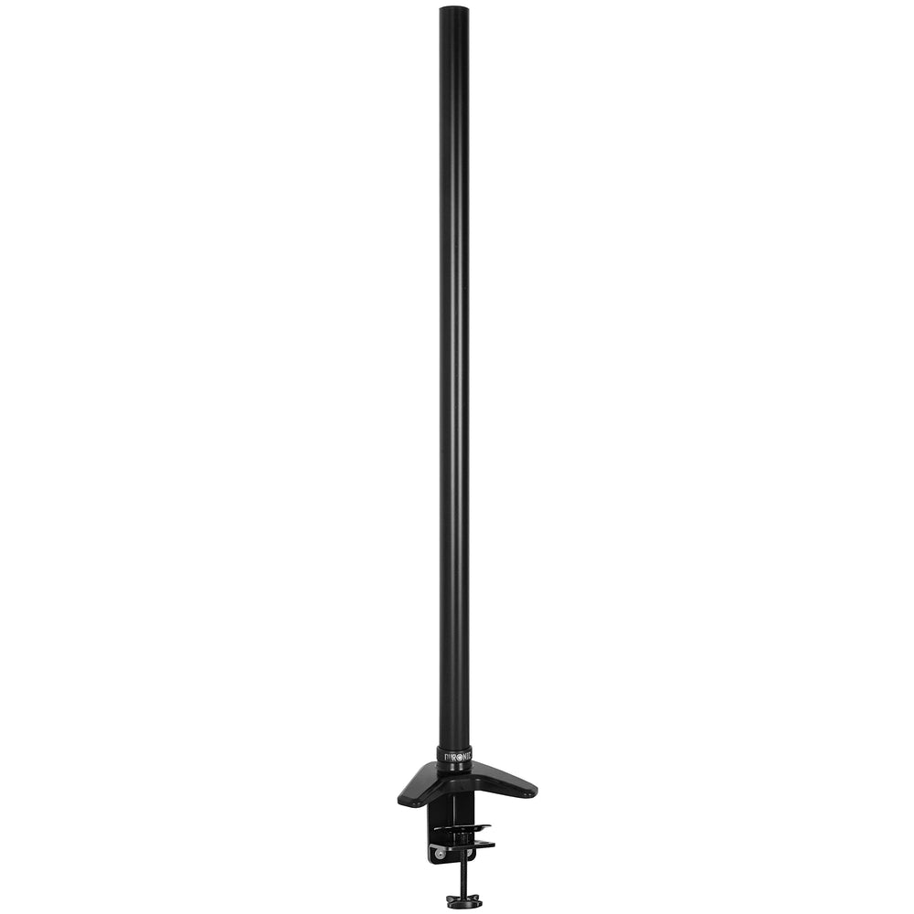 Zoomgoods DM45 DM55 80cm Pole BLACK | Compatible with All Zoomgoods Monitor Desk Mount Arms | Black | Steel | Extra Long | 800mm Length | 32mm Diameter | V-Shaped Clamp Included