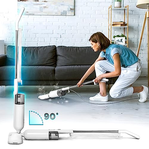 Zoomgoods Steam Mop STM11 Upright High Pressure Steamer Cleaner, Electric Steaming Cleaners Mops, for Cleaning Hard Floors Tiles Vinyl Flooring - White