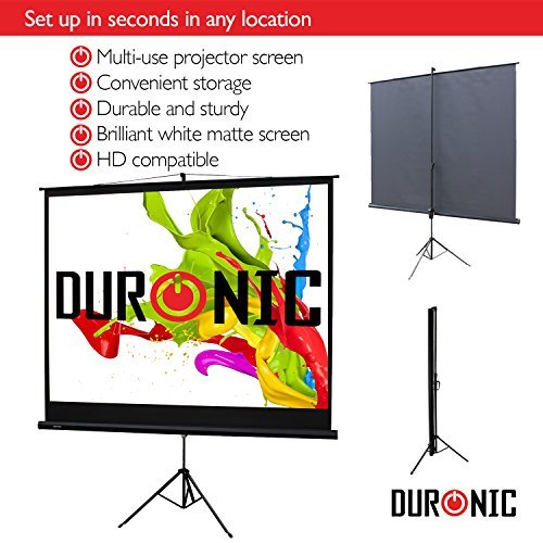Zoomgoods Tripod Projector Screen TPS86/43 86 Inch Standing Portable Movie Video Projection Screens 4:3 for School Office Home Cinema Theatre with Stand