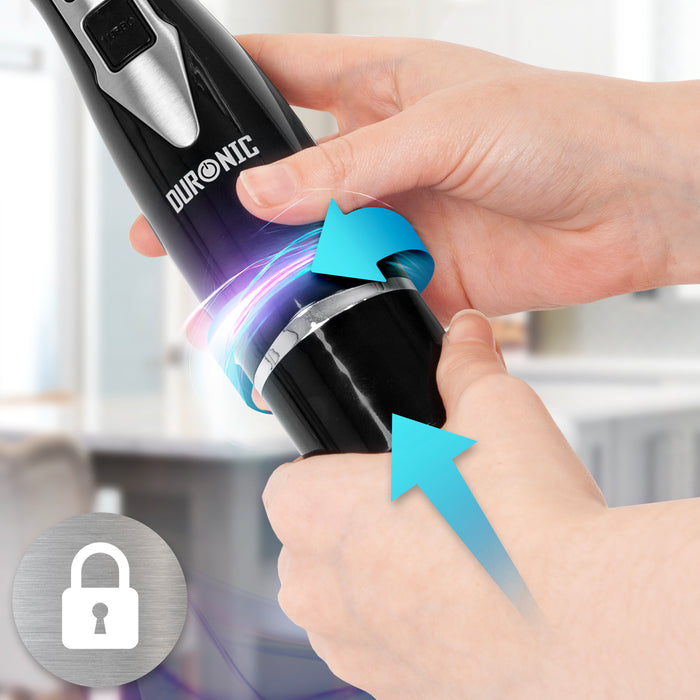 Zoomgoods Electric Hand Blender HB35 BUNDLE 350W Baby Food Maker with Immersion stick Whisk Masher Attachments 0.6L Smoothie Maker with Vegetable Spiralizer & Mini Food Chopper