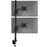 Zoomgoods Monitor Stand Dual DM35V2X2 Double Monitor Arm Desk Mount for Two 13-27” PC Screens, Height Adjustable Vertical Monitor Mounts with VESA 75 100 Monitor Riser Home Office