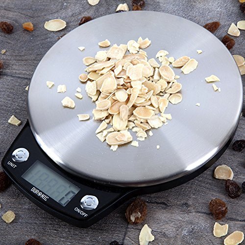 Zoomgoods Digital Kitchen Scale KS6000 RD Kitchen Scales with Bowl, Weighing Scale, Baking Scale for Cooking Baking Pet Food Postal, Food Scale Weight Scale, Electronic Scale with Backlit LCD Display