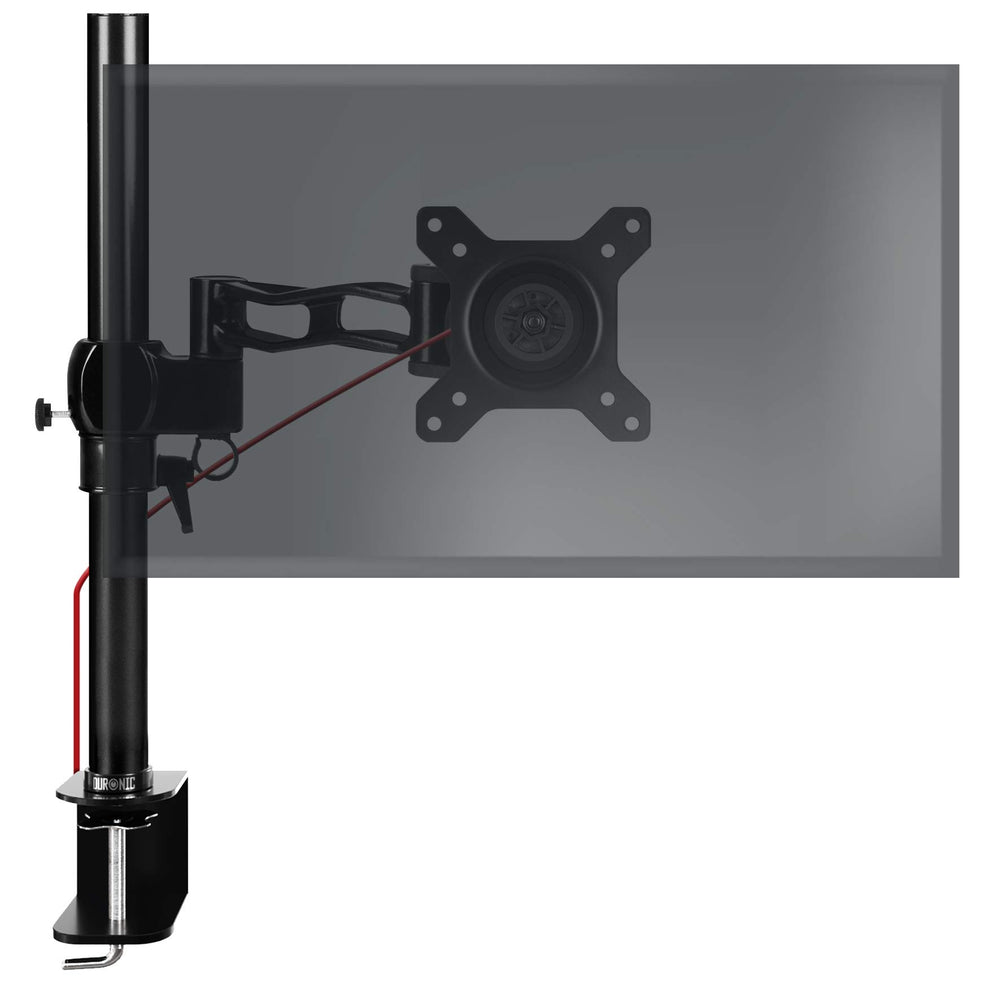 Zoomgoods Monitor Arm Single DM351X2 Height Adjustable Monitor Riser Clamp for 13-27” Screens Monitor Stand with VESA 75 100 Desk Monitor Mount with 10kg Capacity for Home Office Work Gaming