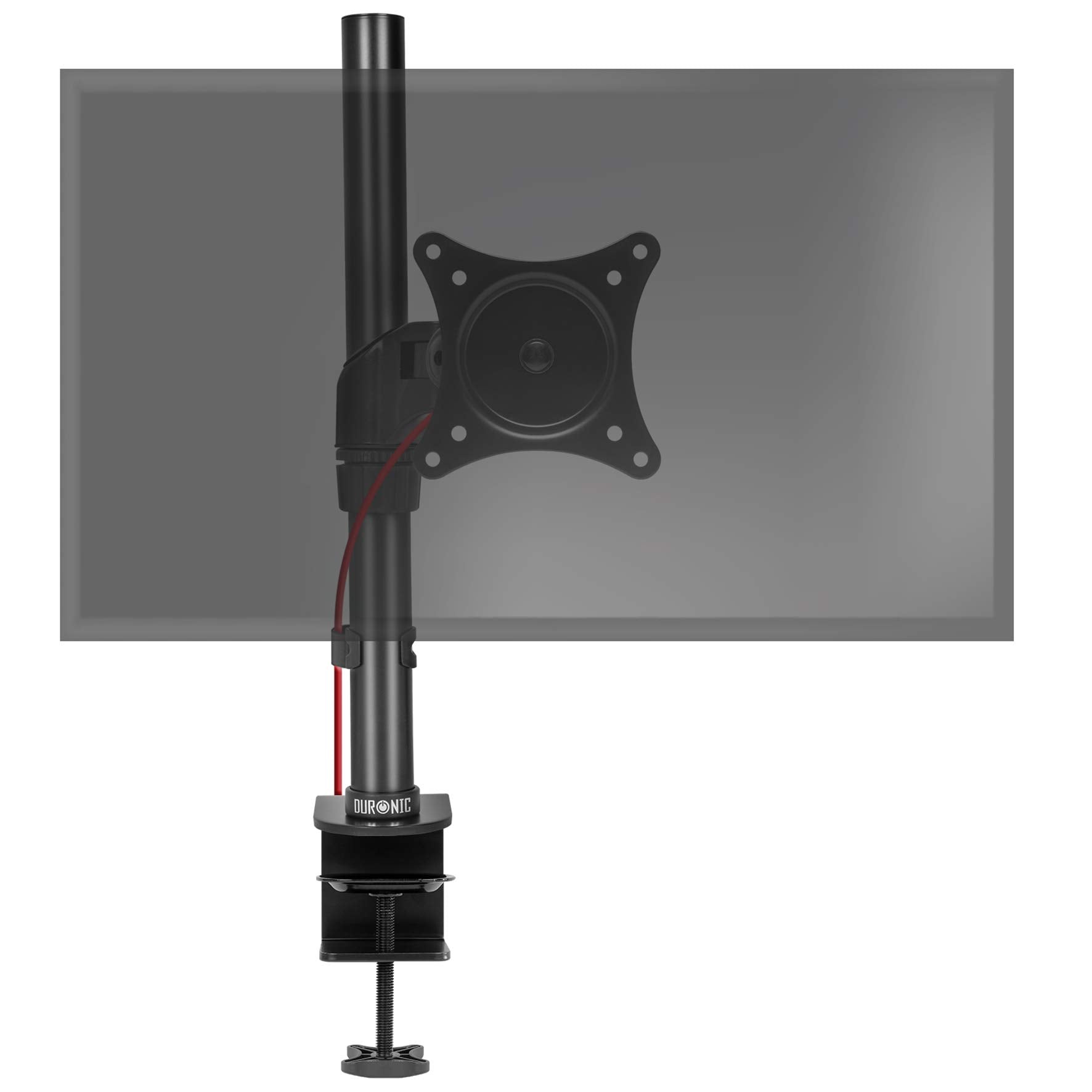 Zoomgoods Monitor Arm Stand DM451X1 | Single PC Desk Mount | Aluminium | Height Adjustable | For One 15-27 LED LCD Screen | VESA 75/100 | 13kg Per Screen | Tilt -20°/-20°, Rotate 360°…