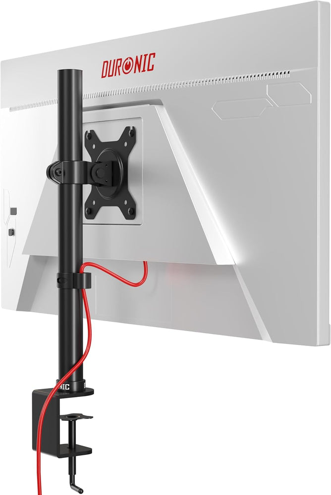 Zoomgoods Single Monitor Arm DM151X1 Height Adjustable Monitor Stand Riser Clamp for 13”-32” PC screens Monitor Desk Mounts with VESA 75/100 Monitor Mount with 8kg capacity Monitor Stand for Desk Gaming