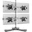 Zoomgoods Computer Monitor Arms Stand DM754 Quadruple Freestanding PC Multi Arms Desk Mount Stands for VESA 75/100 Four 15-24 Inch LED LCD Screens 8kg Capacity Mounts, Tilt -15/+15, Rotate 360 - Black