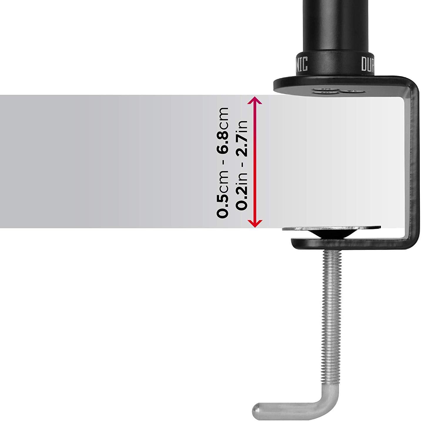 Zoomgoods Monitor Arm Single DM351X3 BK Height Adjustable Monitor Riser Clamp for 13-27” Screens Monitor Stand with VESA 75 100 Desk Monitor Mount with 10kg Capacity for Home Office Work Gaming