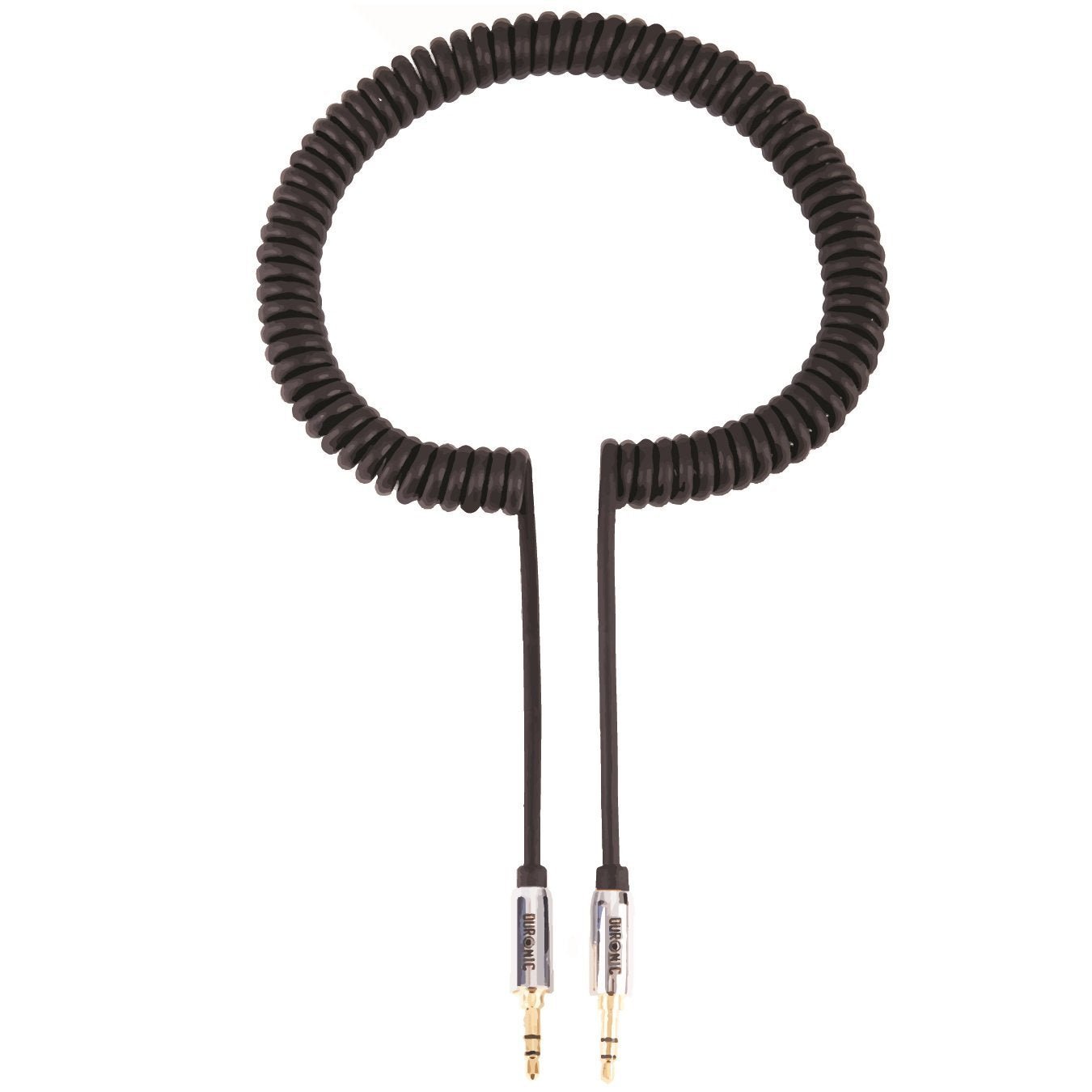 Zoomgoods Aux Cable 3M | 3.5mm Male-to-Male Jacks | Coiled Auxiliary Lead that Extends to 3 Metres | Extendable Wire