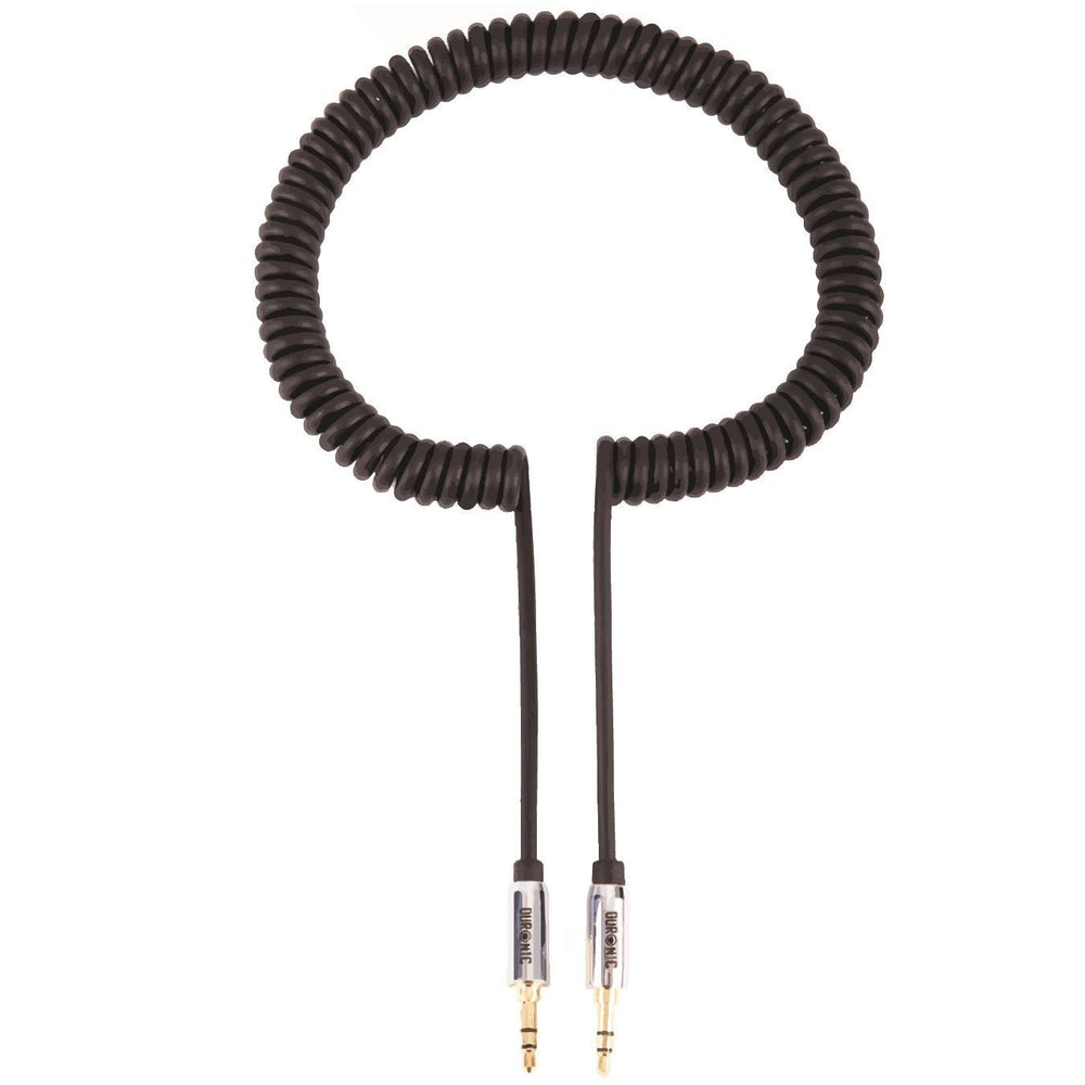 Zoomgoods Aux Cable 3M | 3.5mm Male-to-Male Jacks | Coiled Auxiliary Lead that Extends to 3 Metres | Extendable Wire